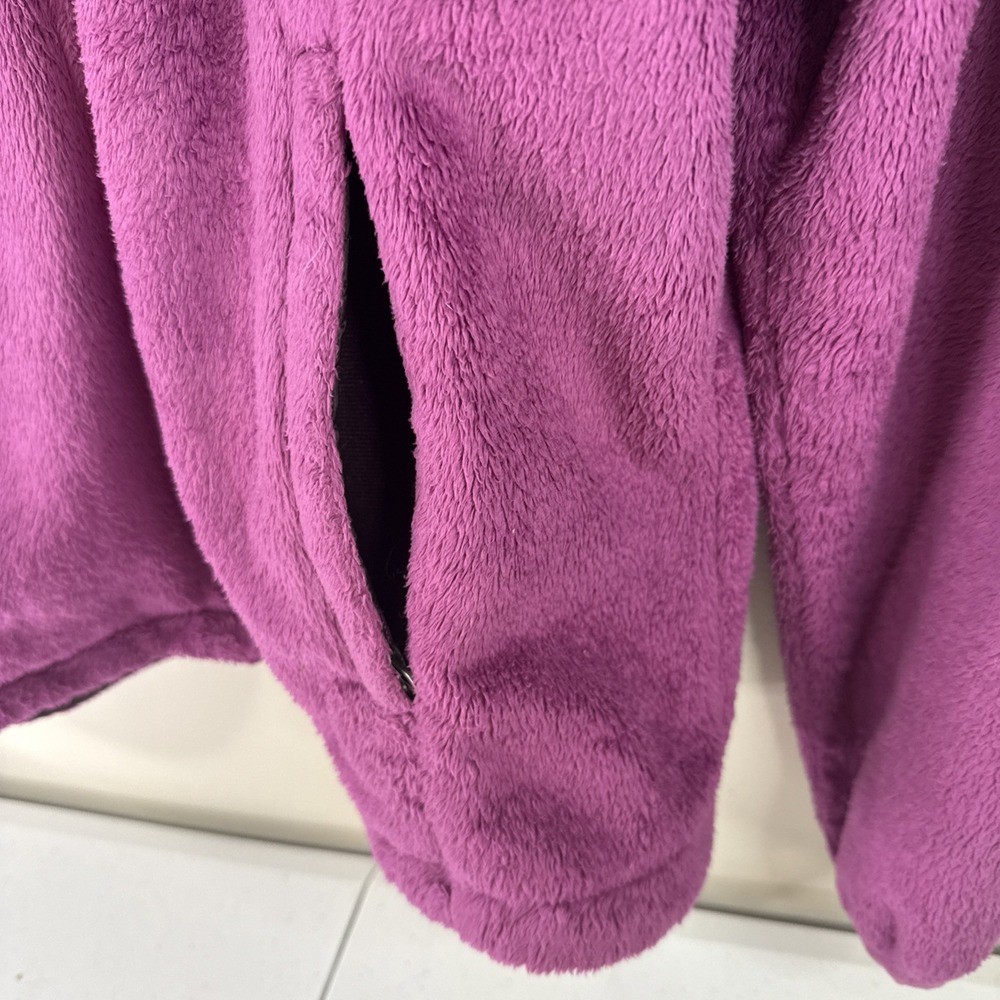 The North Face Fuchsia Purple Osito Furry Fleece Full Zip Jacket- Large - Picture 4 of 10